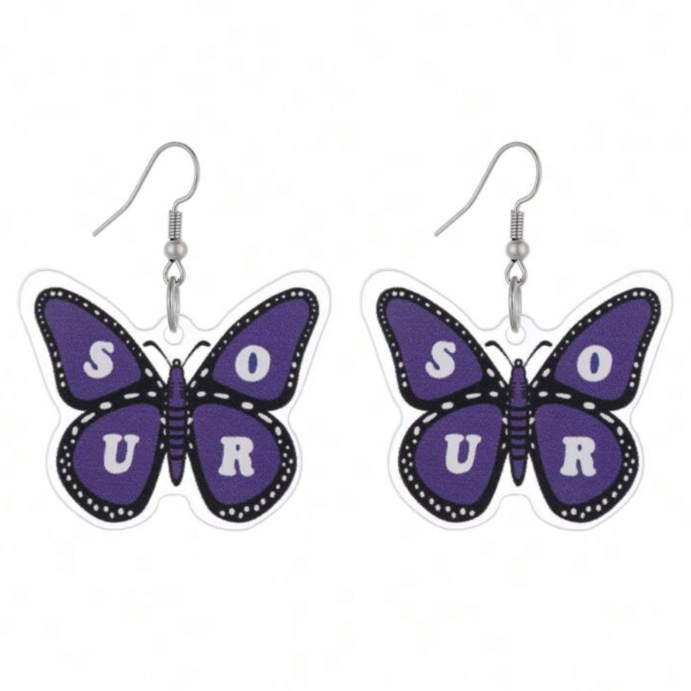 *NEW* OLIVIA RODRIGO Themed SOUR Butterfly Earrings - Picture 1 of 5